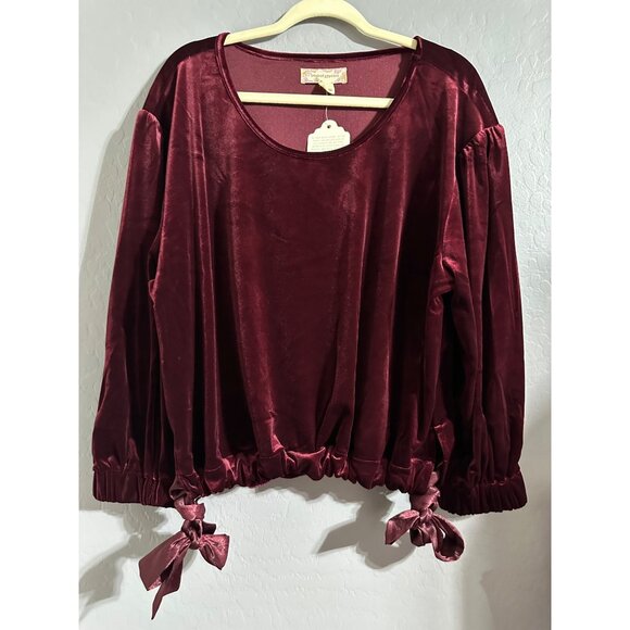 Band of Gypsies Women's Long Sleeve Relaxed Top Size XL NWT - Picture 1 of 6